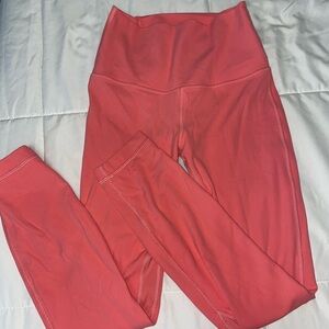 Lululemon Raspberry and cream High-Waisted Align Leggings 25” inseam.